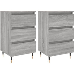 Tables de chevet 2 pcs sonoma gris 40x35x69 cm bois ingénierie Vidaxl