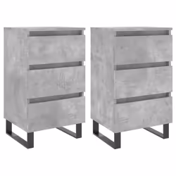 VidaXL 826949, Couleur du béton, Fer, Bois, 400 mm, 350 mm, 690 mm, 2 pièce(s)