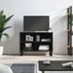 vidaXL Meuble TV noir 69,5 x 30 x 50 cm bois d'ingénierie