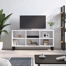 vidaXL Meuble TV blanc 103,5x30x50 cm bois d'ingénierie