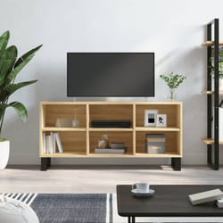 vidaXL Meuble TV chêne sonoma 103,5x30x50 cm bois d'ingénierie