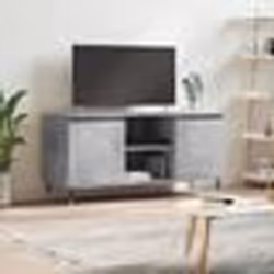 vidaXL Meuble TV gris béton 104x35x50 cm bois d'ingénierie