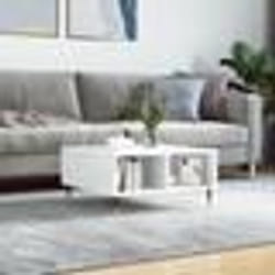 vidaXL Table basse blanc brillant 60x60x30 cm bois d'ingénierie