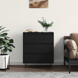 vidaXL Buffet Noir 60x35x70 cm Bois d'ingénierie