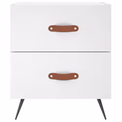 VidaXL 827244 Table de nuit et table de chevet Blanc - Vue supplémentaire 4