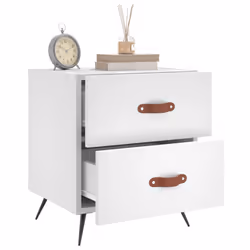 VidaXL 827244 Table de nuit et table de chevet Blanc - Vue supplémentaire 7