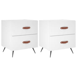 VidaXL 827245 Table de nuit et table de chevet Blanc