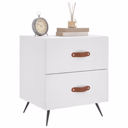 VidaXL 827245 Table de nuit et table de chevet Blanc - Vue supplémentaire 4