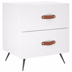 VidaXL 827245 Table de nuit et table de chevet Blanc - Vue supplémentaire 5