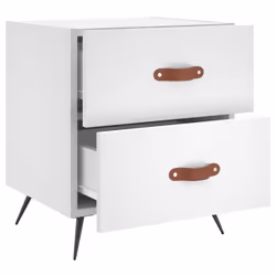 VidaXL 827245 Table de nuit et table de chevet Blanc - Vue supplémentaire 7