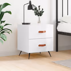VidaXL 827248 Table de nuit et table de chevet Blanc