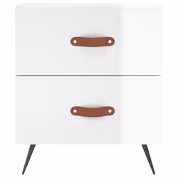 VidaXL 827248 Table de nuit et table de chevet Blanc - Vue supplémentaire 4
