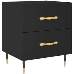Vidaxl - Table de chevet noir 40x35x47,5 cm bois d'ingénierie