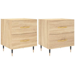 vidaXL Tables de chevet 2 pcs chêne sonoma 40x35x47,5 cm