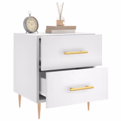 VidaXL 827276 Table de nuit et table de chevet Blanc - Vue supplémentaire 4