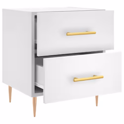 VidaXL 827276 Table de nuit et table de chevet Blanc - Vue supplémentaire 5
