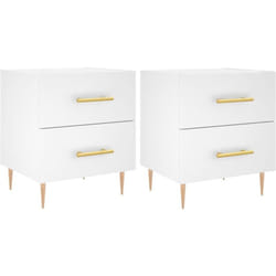 Tables de chevet 2 pcs blanc 40x35x47,5 cm bois d'ingénierie Vidaxl