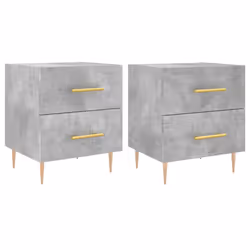 VidaXL 827285, Couleur du béton, Fer, Bois, 400 mm, 350 mm, 475 mm, 2 pièce(s)