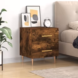 vidaXL Table de chevet chêne fumé 40x35x47,5 cm bois d’ingénierie