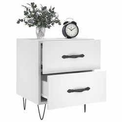 VidaXL 827293 Table de nuit et table de chevet Blanc