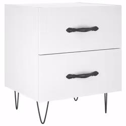 VidaXL 827293 Table de nuit et table de chevet Blanc - Vue supplémentaire 5