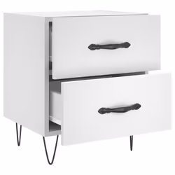 VidaXL 827293 Table de nuit et table de chevet Blanc - Vue supplémentaire 8