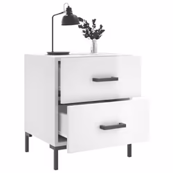 VidaXL 827313 Table de nuit et table de chevet Blanc