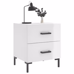 VidaXL 827313 Table de nuit et table de chevet Blanc - Vue supplémentaire 4