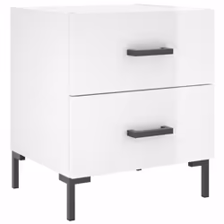 VidaXL 827313 Table de nuit et table de chevet Blanc - Vue supplémentaire 5