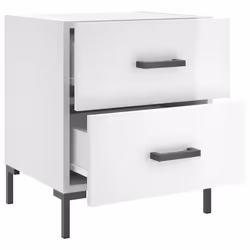 VidaXL 827313 Table de nuit et table de chevet Blanc - Vue supplémentaire 8
