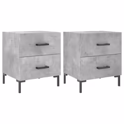 VidaXL 827317, Couleur du béton, Fer, Bois, 400 mm, 350 mm, 475 mm, 2 pièce(s)