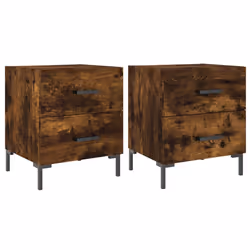 VidaXL 827319, Chêne, Fer, Bois, 400 mm, 350 mm, 475 mm, 2 pièce(s)