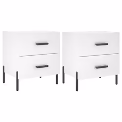 VidaXL 827325, Blanc, Fer, Bois, 400 mm, 350 mm, 475 mm, 2 pièce(s)
