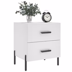 VidaXL 827325 Table de nuit et table de chevet Blanc