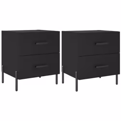VidaXL 827327, Noir, Fer, Bois, 400 mm, 350 mm, 475 mm, 2 pièce(s)