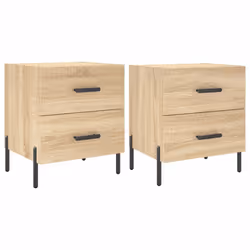VidaXL 827331, Chêne, Fer, Bois, 400 mm, 350 mm, 475 mm, 2 pièce(s)