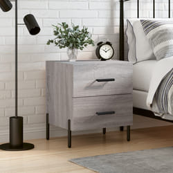 vidaXL Table de chevet sonoma gris 40x35x47,5 cm bois d'ingénierie