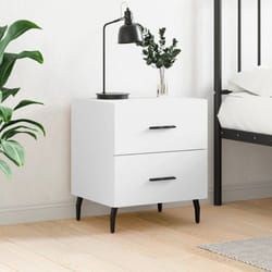 vidaXL Table de chevet blanc 40x35x47,5 cm bois d'ingénierie