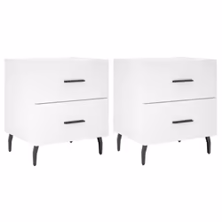 VidaXL 827341, Blanc, Aluminium, Fer, Bois, 400 mm, 350 mm, 475 mm, 2 pièce(s)