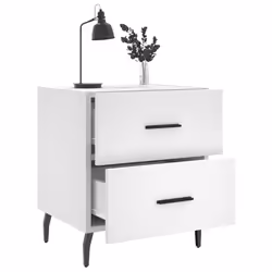 VidaXL 827341 Table de nuit et table de chevet Blanc - Vue supplémentaire 4