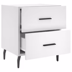 VidaXL 827341 Table de nuit et table de chevet Blanc - Vue supplémentaire 7