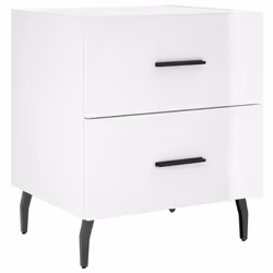 VidaXL 827345 Table de nuit et table de chevet Blanc - Vue supplémentaire 5