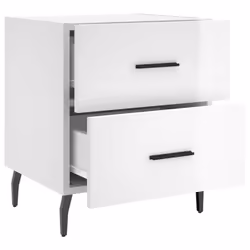 VidaXL 827345 Table de nuit et table de chevet Blanc - Vue supplémentaire 8