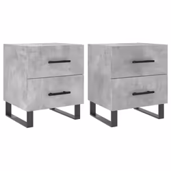 VidaXL 827365, Couleur du béton, Fer, Bois, 400 mm, 350 mm, 475 mm, 2 pièce(s)