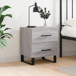 vidaXL Table de chevet sonoma gris 40x35x47,5 cm bois d'ingénierie