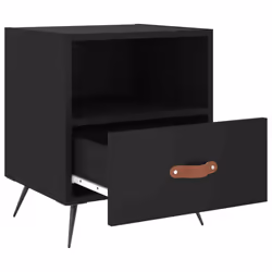 VidaXL 827375 Table de nuit et table de chevet Noir - Vue supplémentaire 8