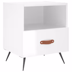 VidaXL 827377, Blanc, Fer, Polyuréthane (PU), Bois, 400 mm, 350 mm, 475 mm, 2 pièce(s)