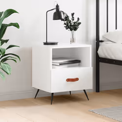 VidaXL 827377 Table de nuit et table de chevet Blanc