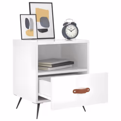 VidaXL 827377 Table de nuit et table de chevet Blanc - Vue supplémentaire 6
