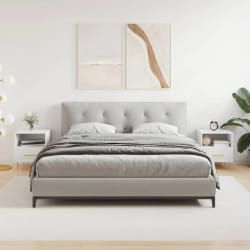 VidaXL Tables de chevet - Blanc